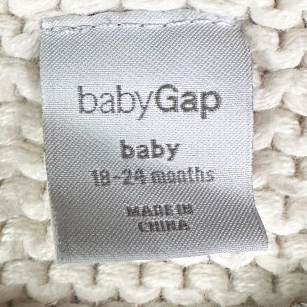 babyGap Cream Cable‎ Knit Cardigan Sweater Off White 18-24 Months - Picture 4 of 4